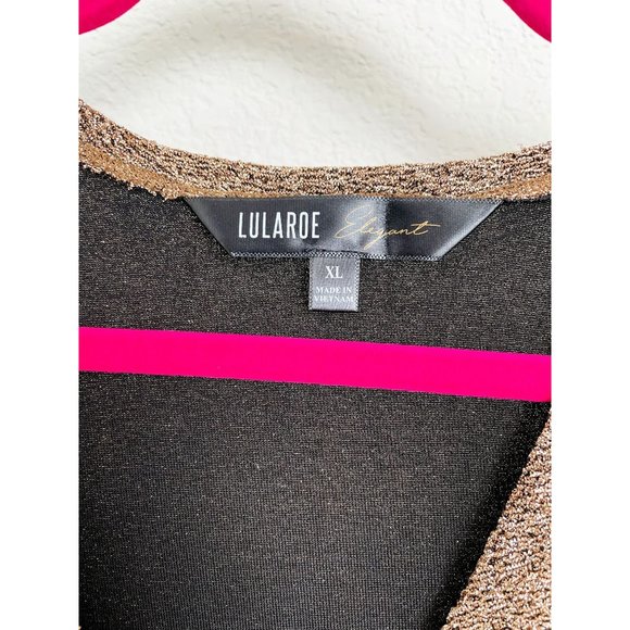 LulaRoe Elegant Women's Gold Noelle Maxi Dress NWT Size Extra Large - Picture 2 of 6